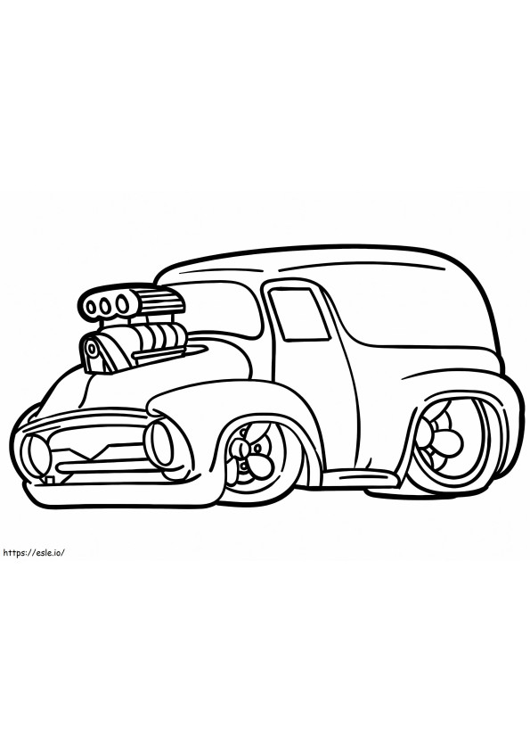 Free Hot Rod Printable coloring page