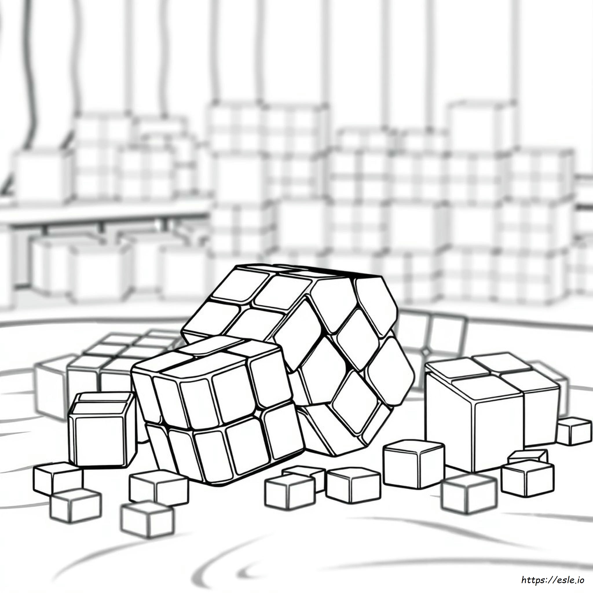 Cubo Mágico Para Colorir
