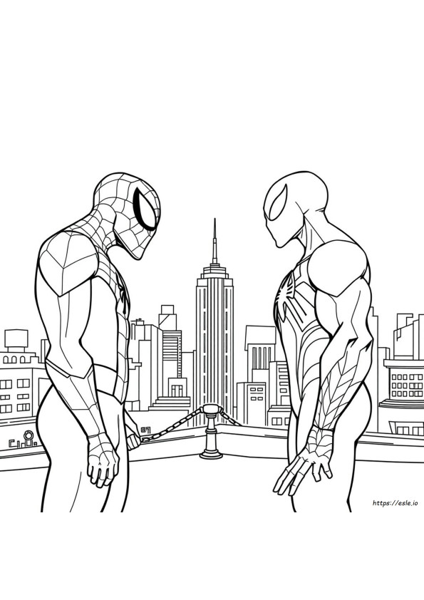 Kolorowanki Spiderman Kontra Venom