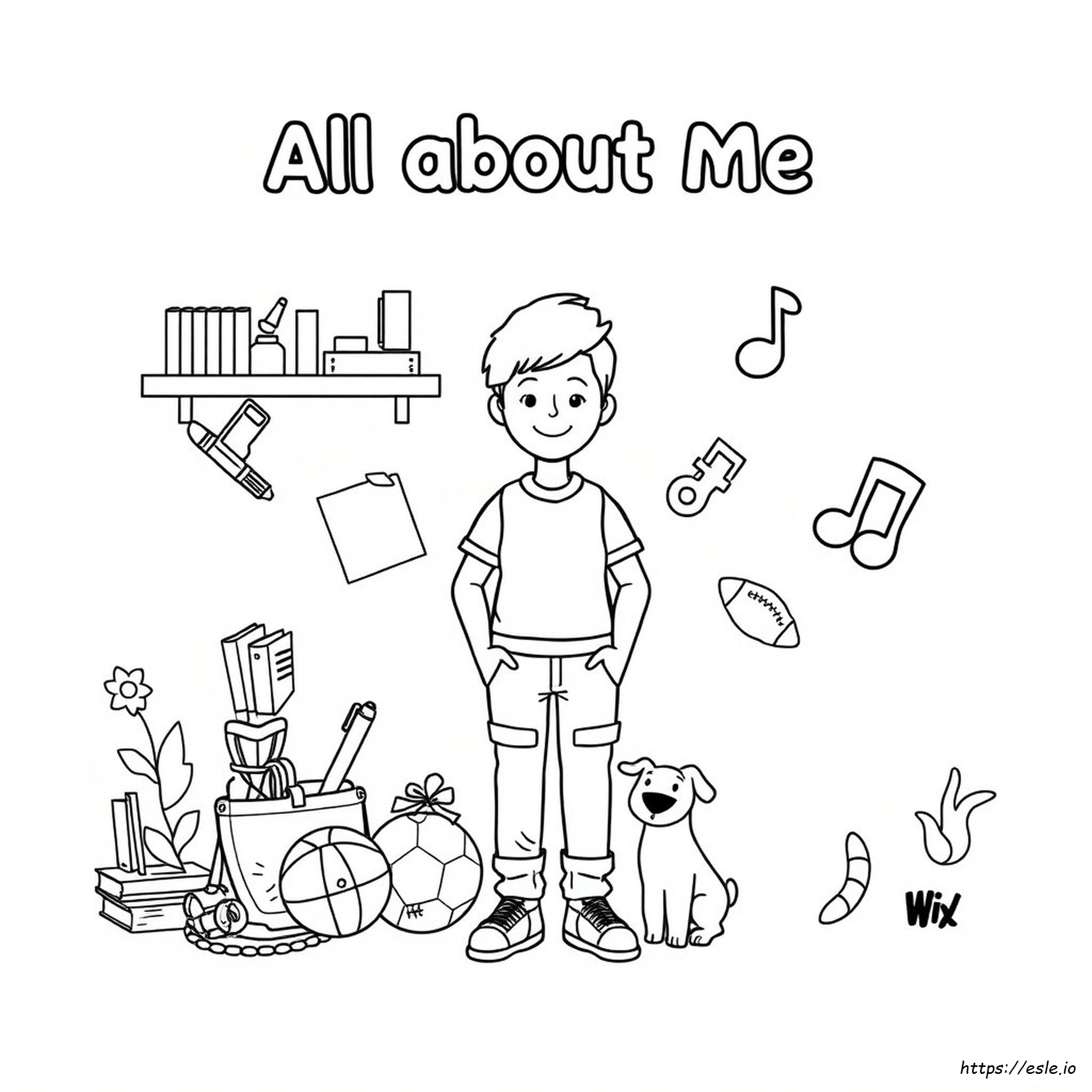 All About Me Coloring Page
