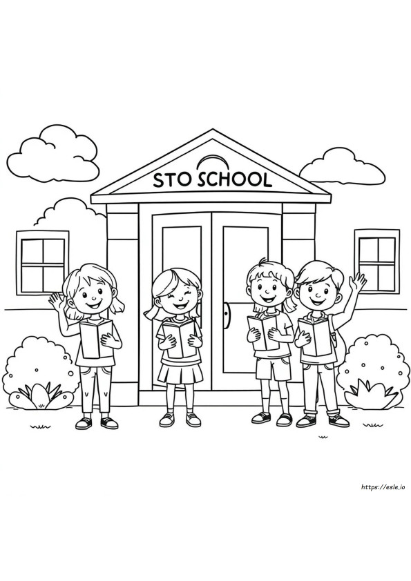 Disegni Da Colorare Per Il Ritorno A Scuola Per La Scuola Materna