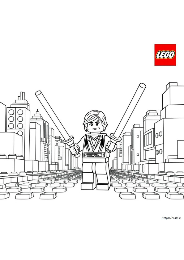 Gambar Mewarnai Anakin Skywalker Lego