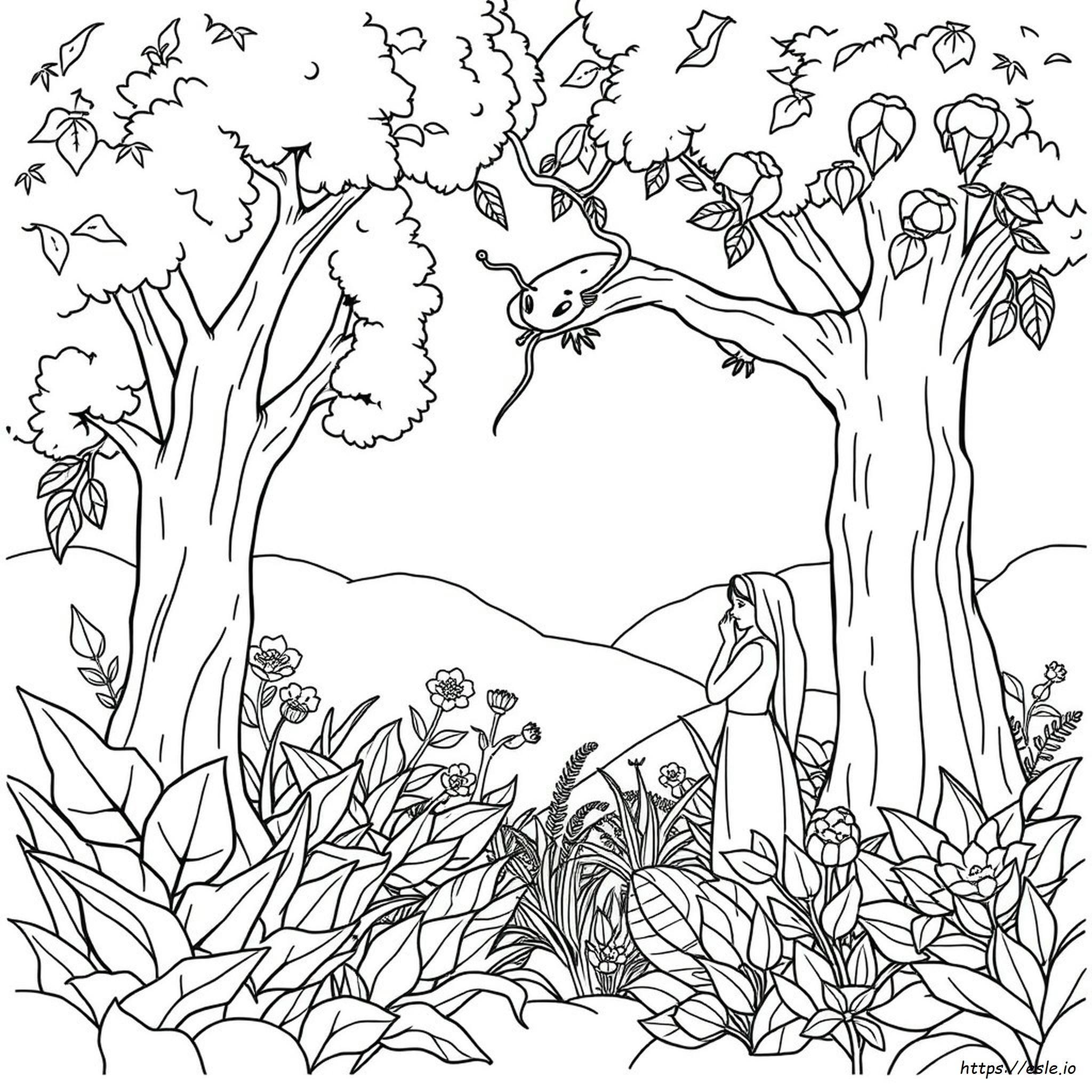 Jardim Do Éden Para Colorir