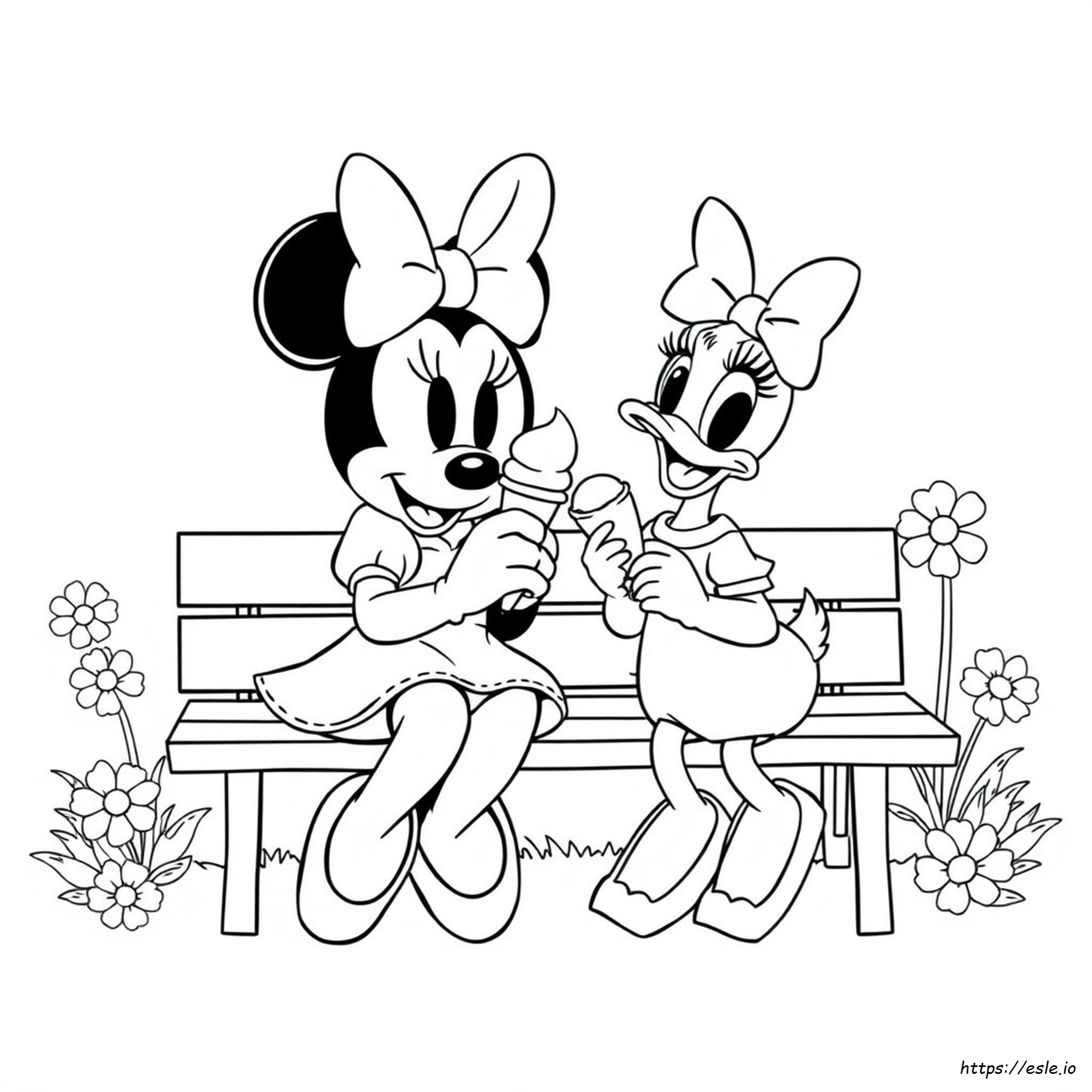 Printable Minnie Mouse And Daisy Duck Coloring Pages