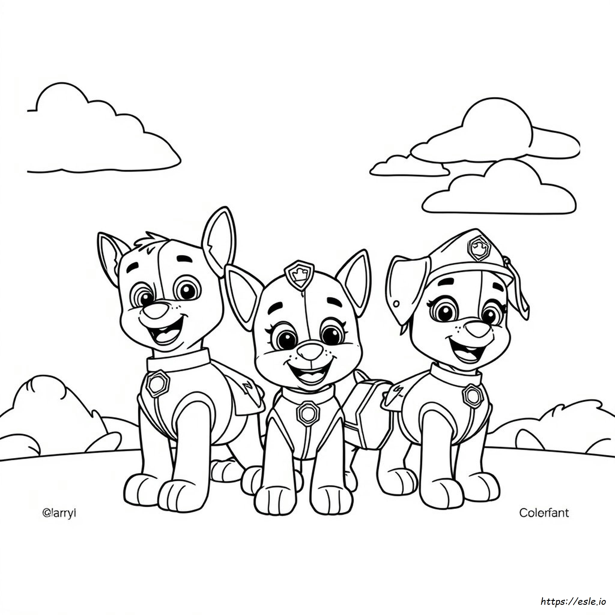 Paw Patrol Çizgi Film Boyama Sayfaları