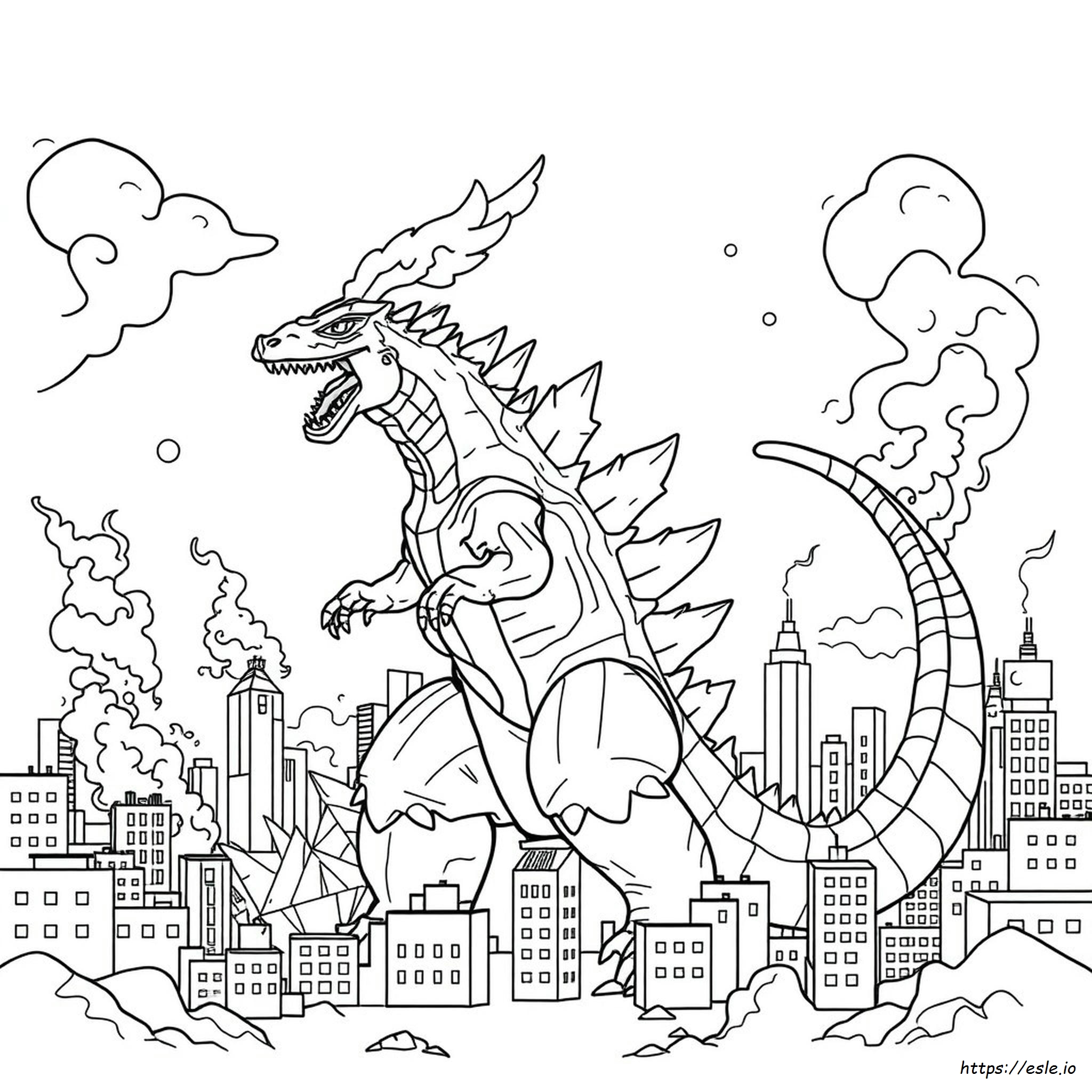 Godzilla Dragon Coloring Pages