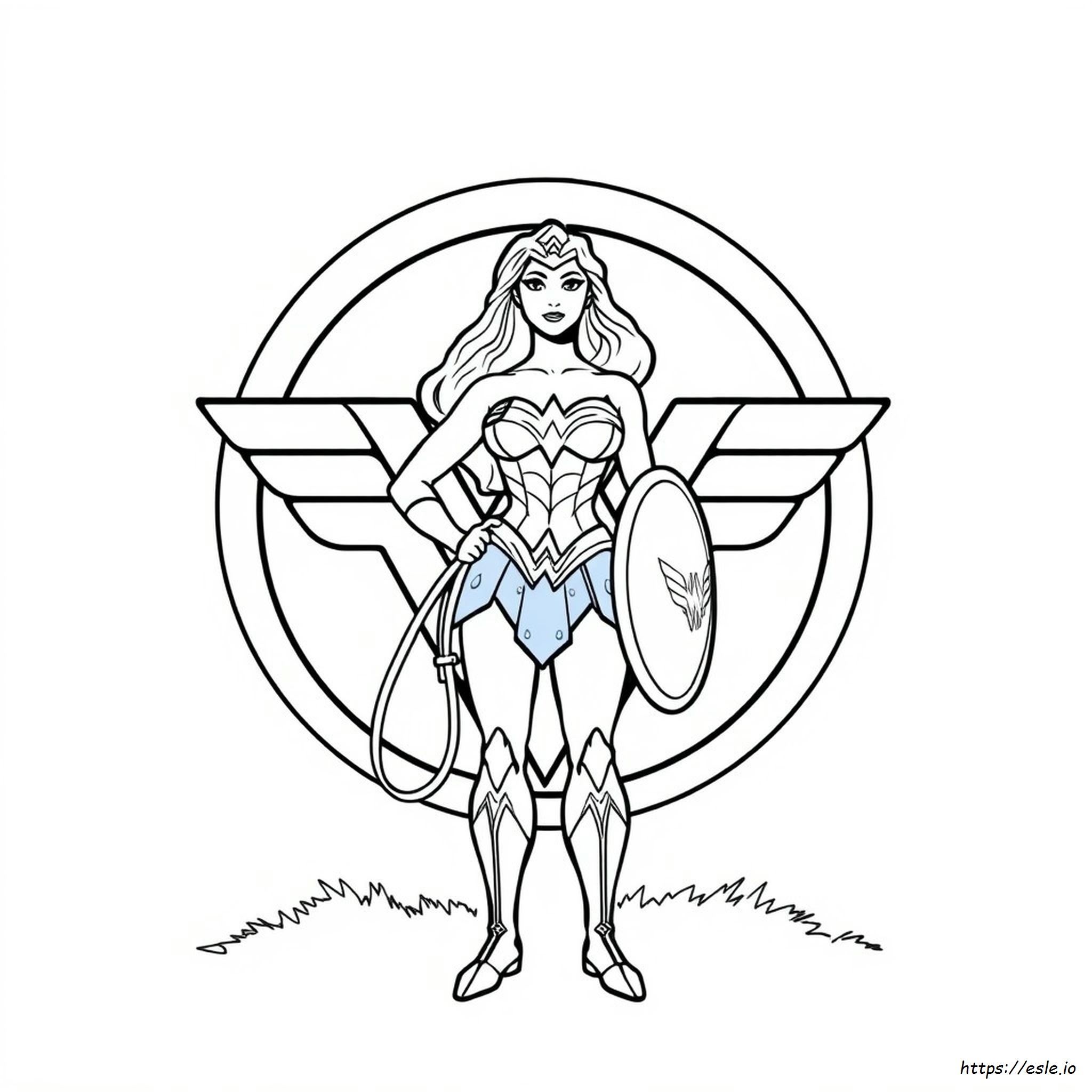 Logo Da Mulher-Maravilha Para Colorir