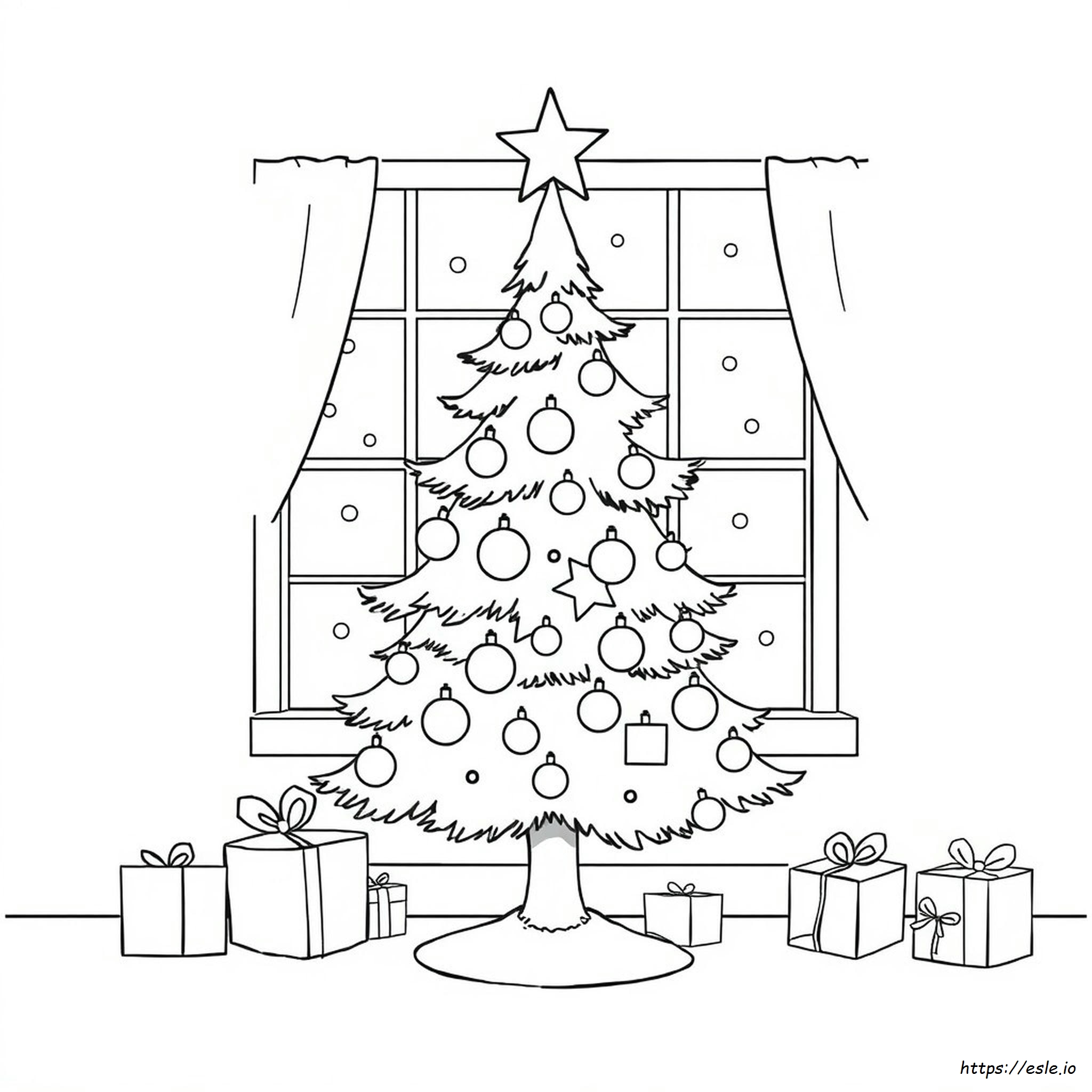 Cute Christmas Tree Coloring Pages