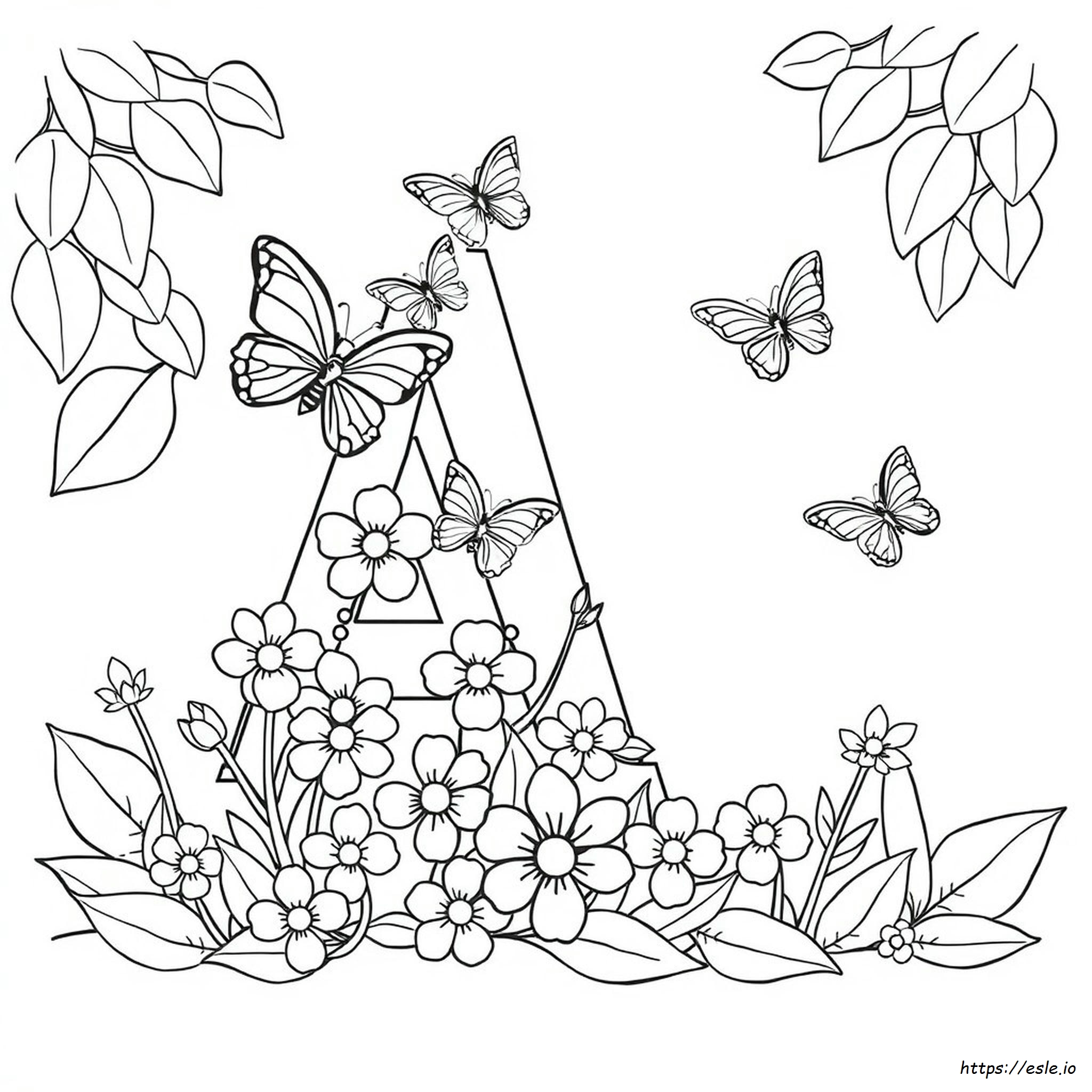Pretty Letter A Coloring Pages