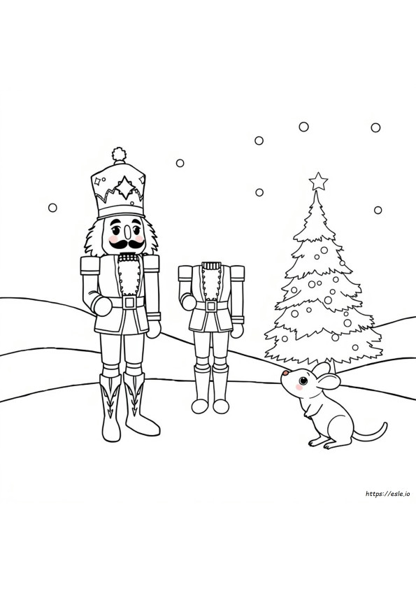 Nutcracker Ballet Gambar Mewarnai Dapat Dicetak Gratis