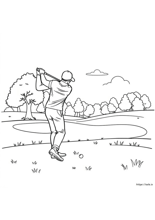 Golf Coloring Book