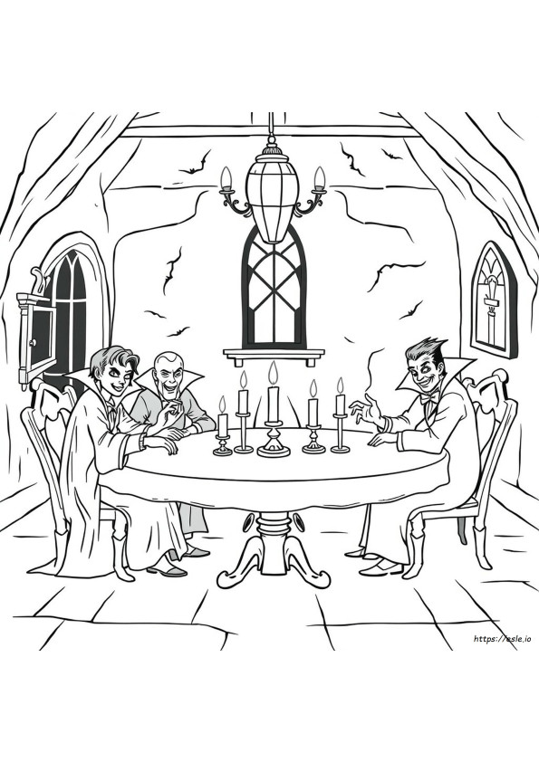 Desene De Colorat Cu Vampiri De Printat