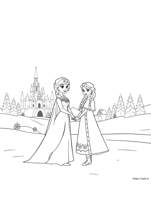 Elsa Anna Planșe De Colorat