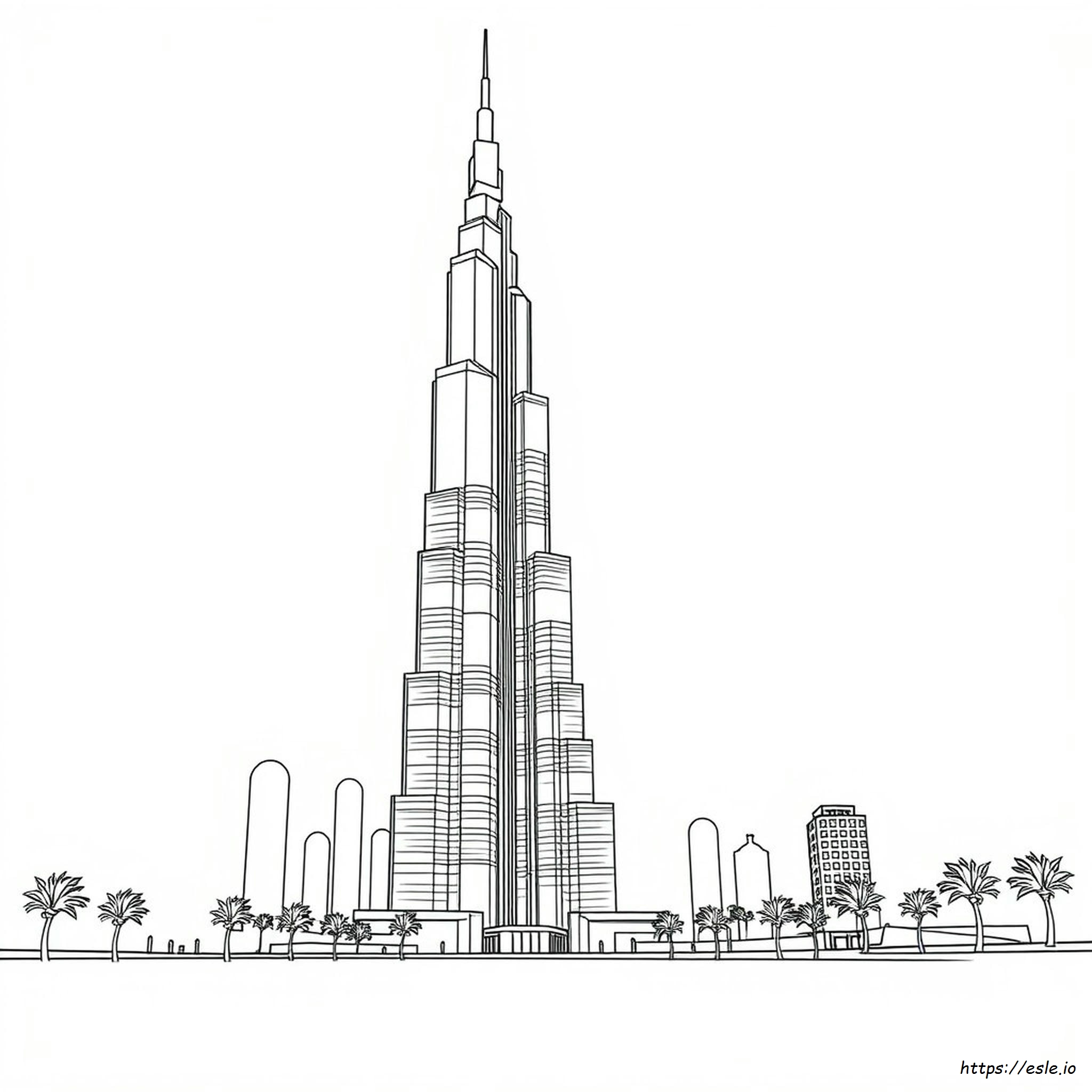 Burj Khalifa Colouring Page