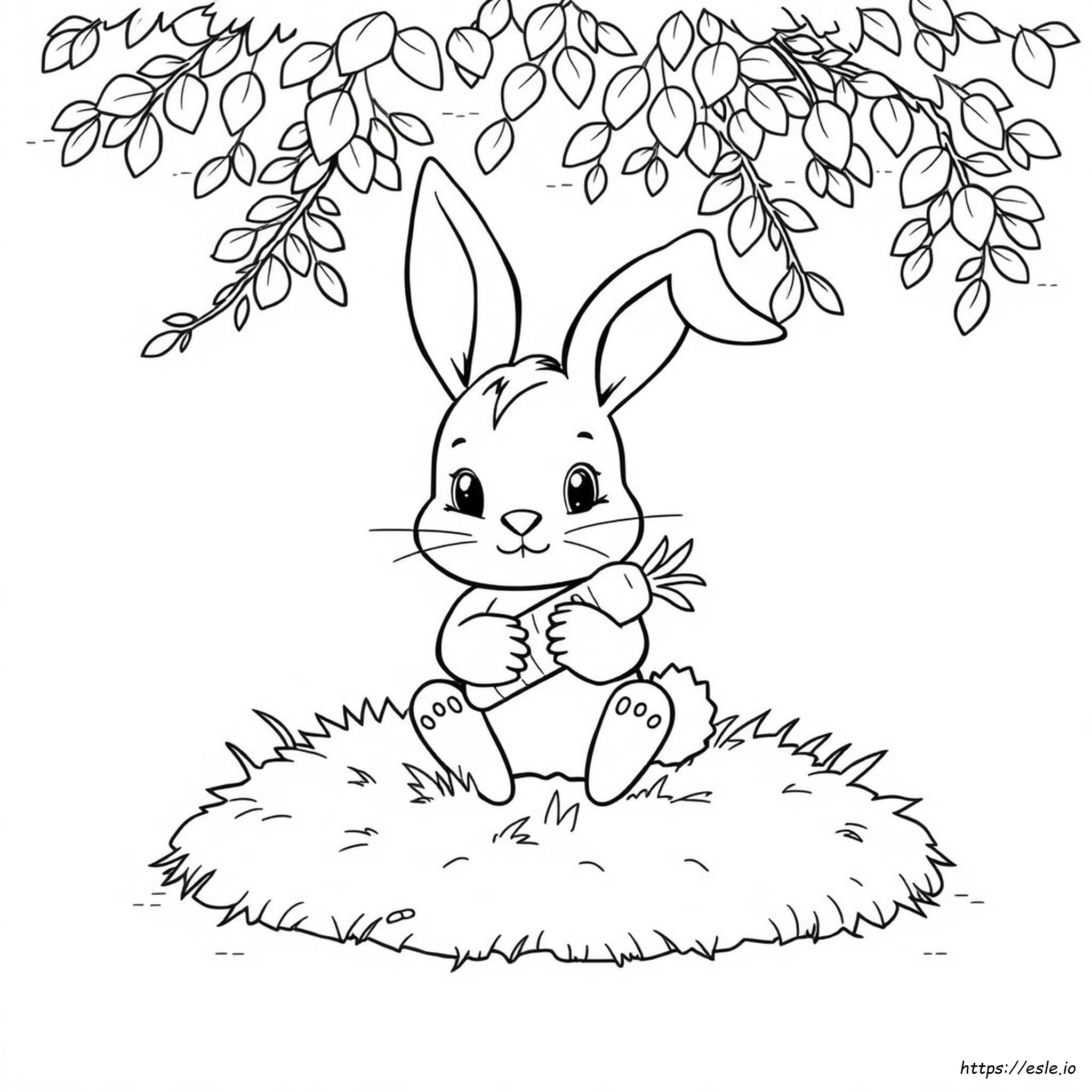 Baby Bunny Coloring Page Printable