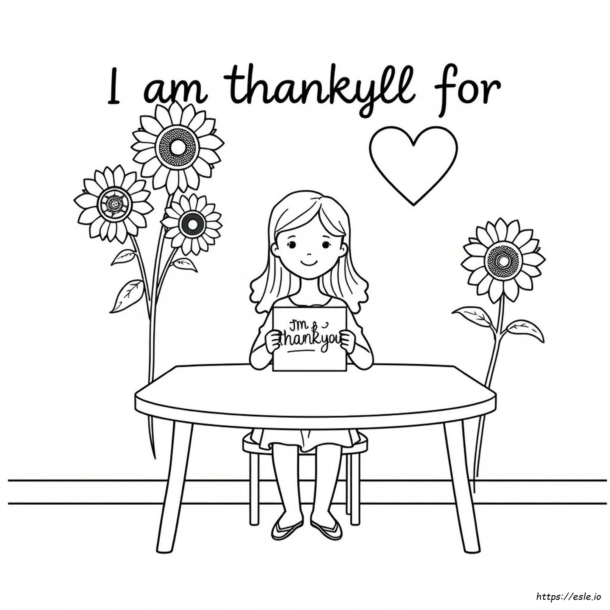 Printable I Am Thankful For Coloring Pages