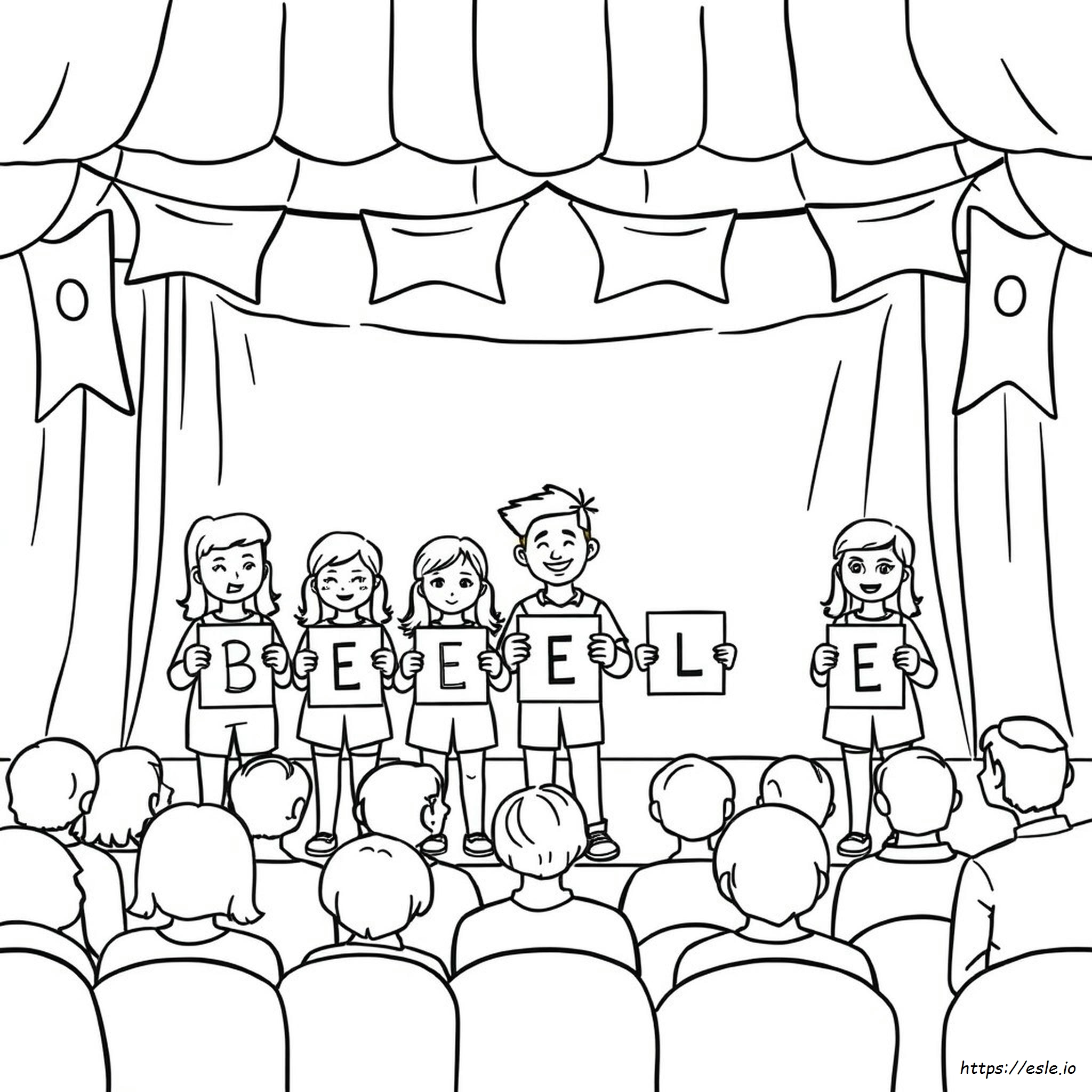 Spelling Bee Coloring Page