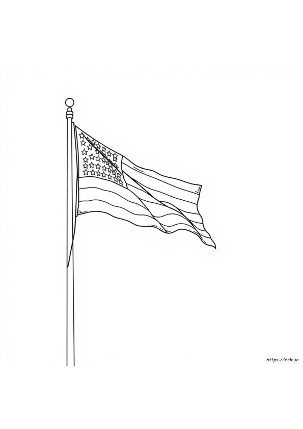 Bandiera Americana Da Colorare