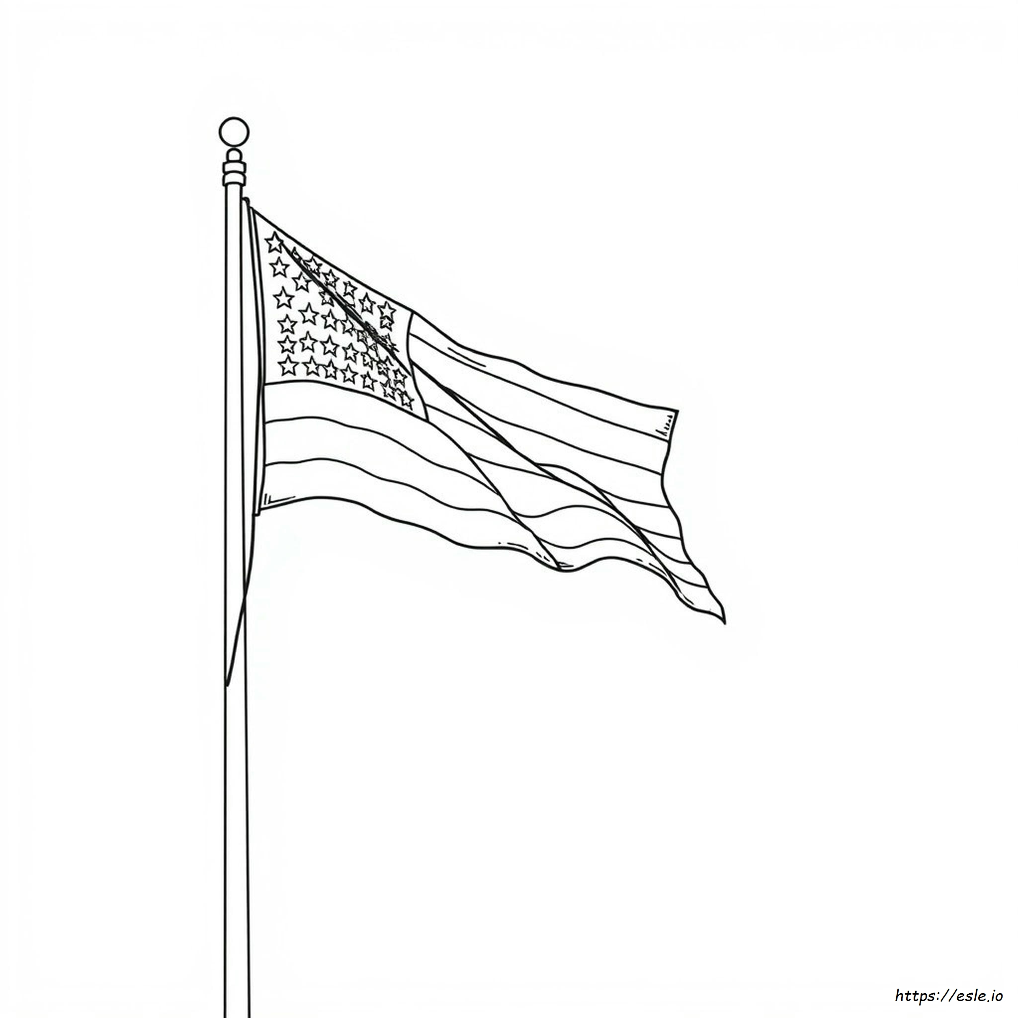 Amerikaanse Vlag Kleurplaat kleurplaat