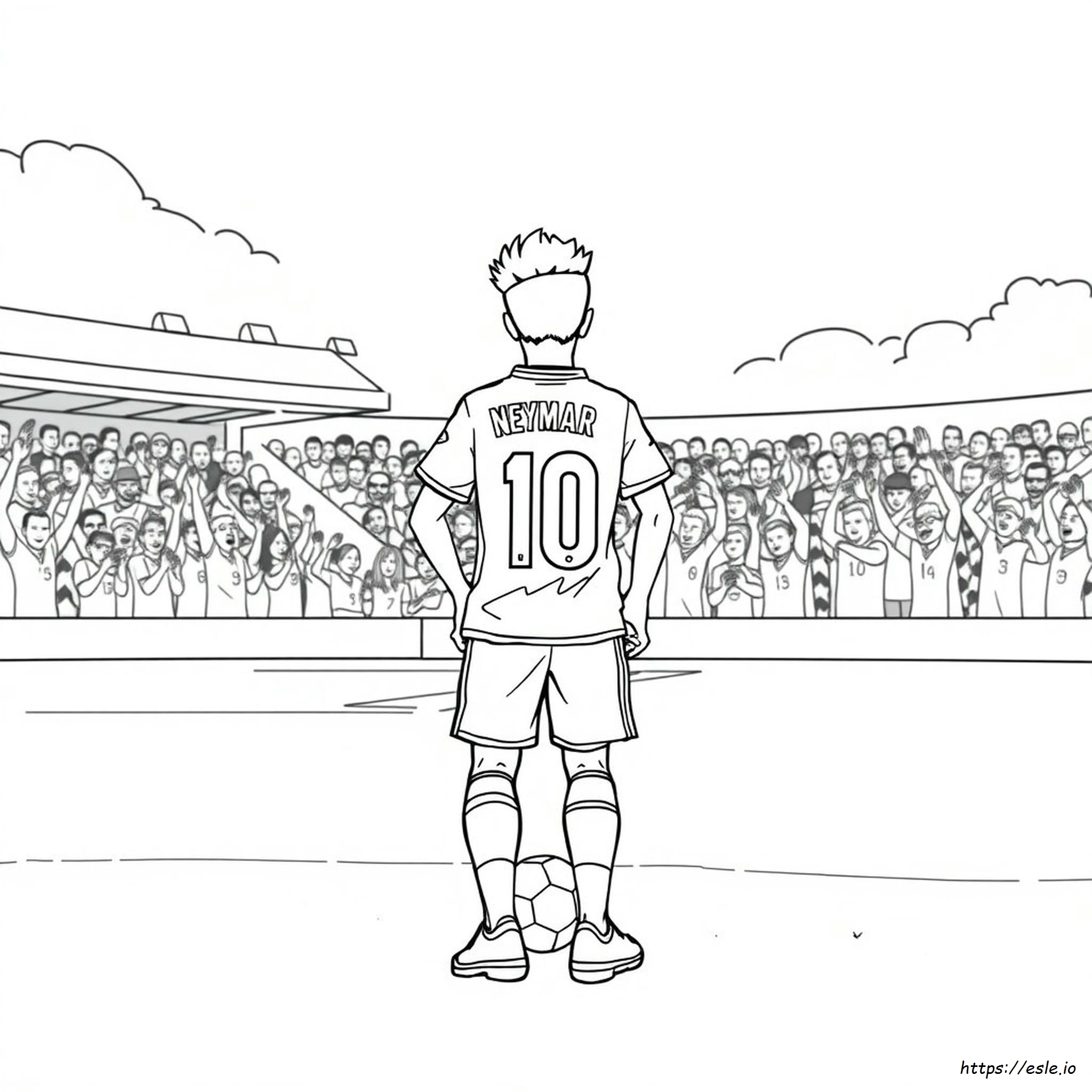 Neymar Jr Colouring Pages