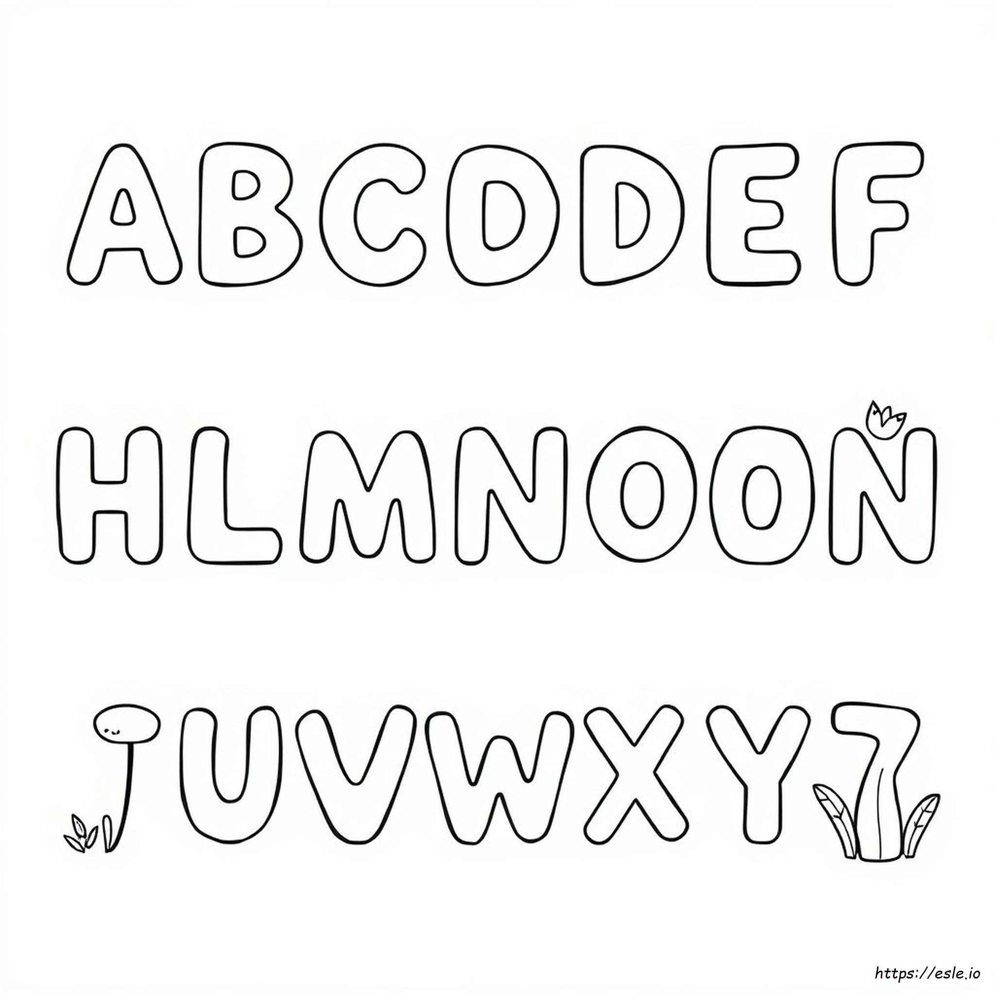 Alphabet Coloring Pages Printable