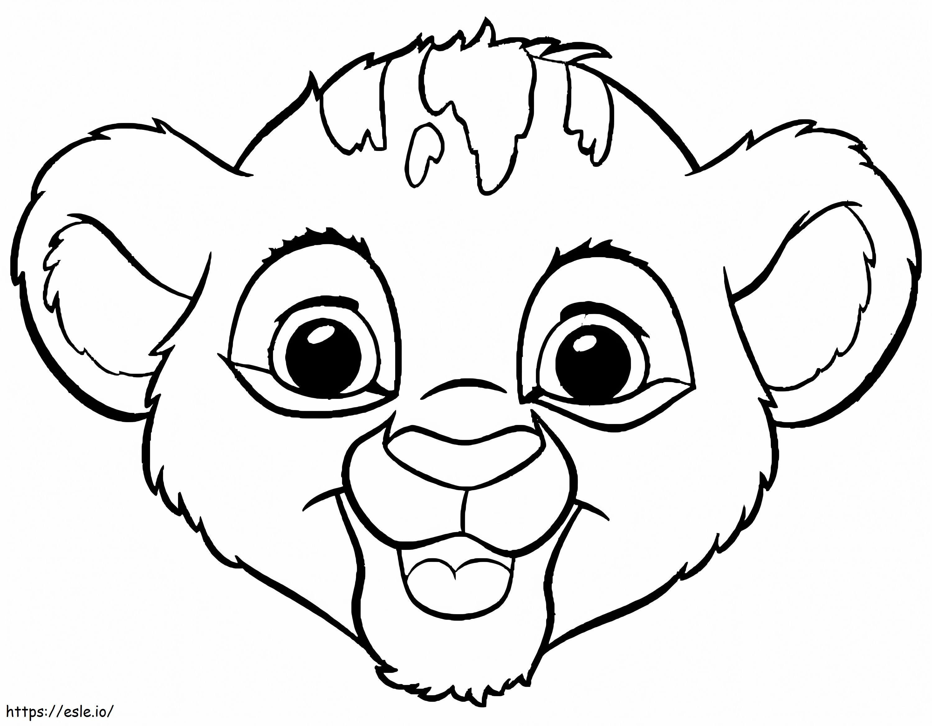 Baby Lion King Face coloring page