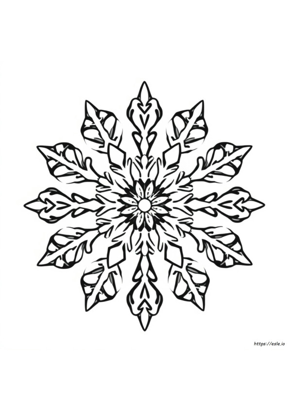 Mandala De Copo De Nieve Para Colorear