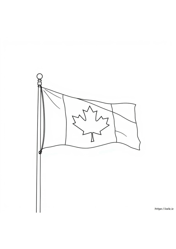 Bandera De Canadá Para Colorear