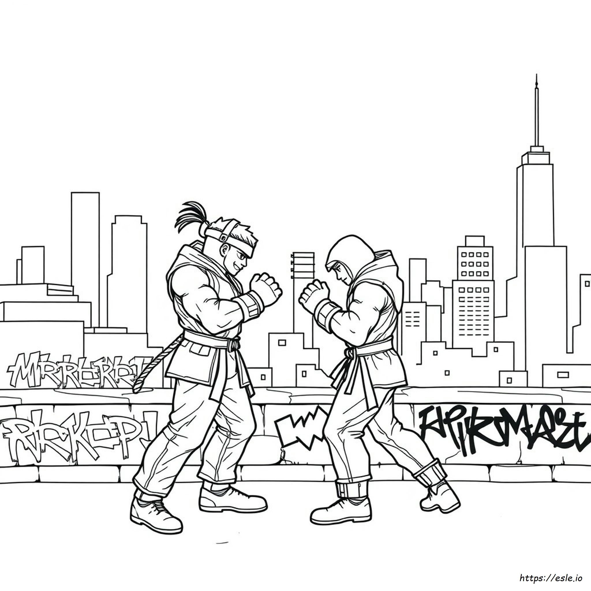 Street Fighter Para Colorir