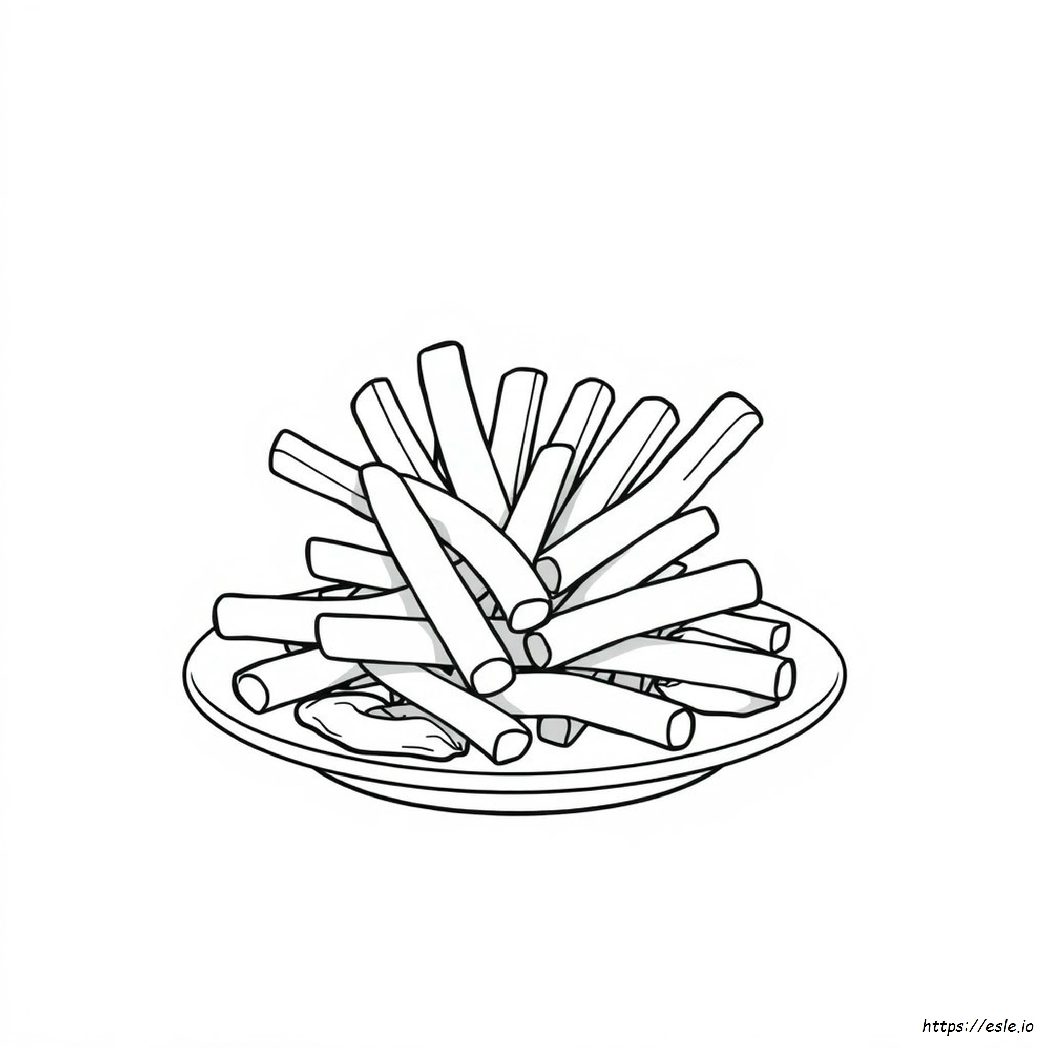 Batata Frita Para Colorir Para Imprimir