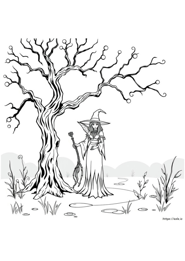 Coloriage Fée Maléfique Gothique