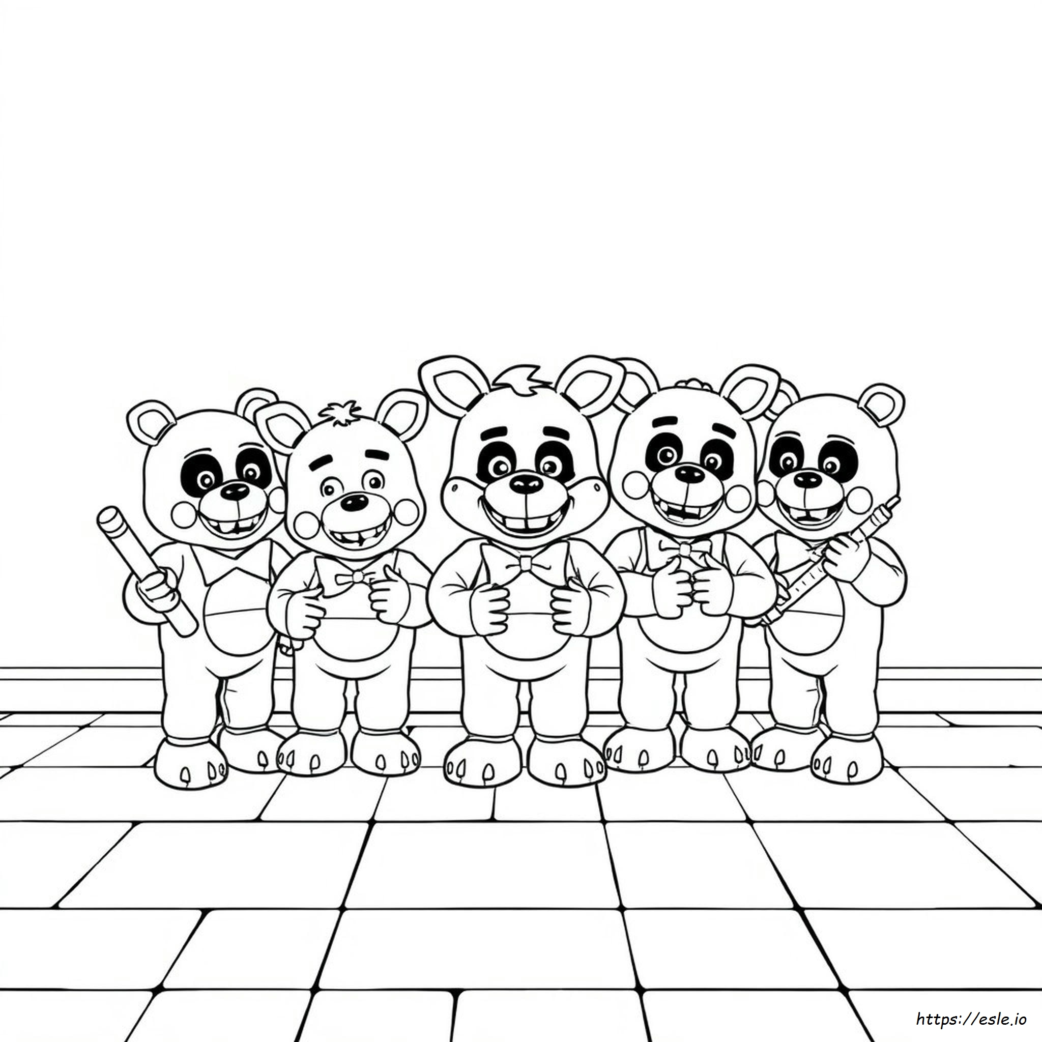 Fnaf Plushies Coloring Pages