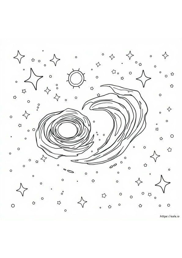 Galaxy Colouring Page