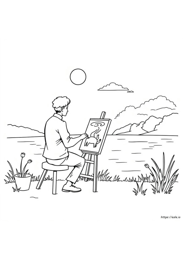 Páginas Para Colorear Con Temática De Arte
