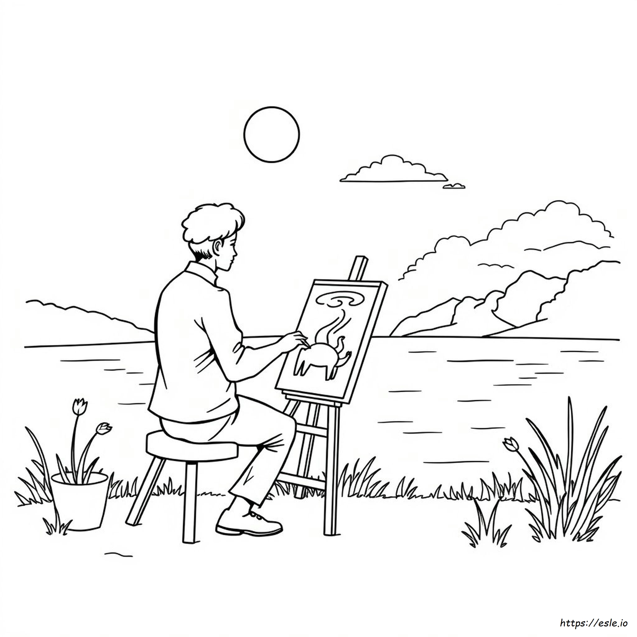 Art Themed Coloring Pages