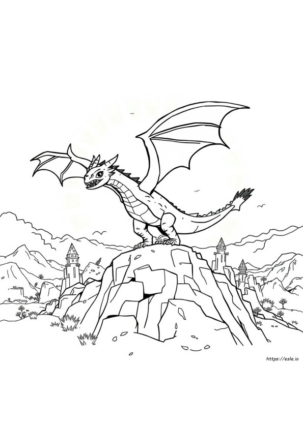 Dragonul Ender De Colorat