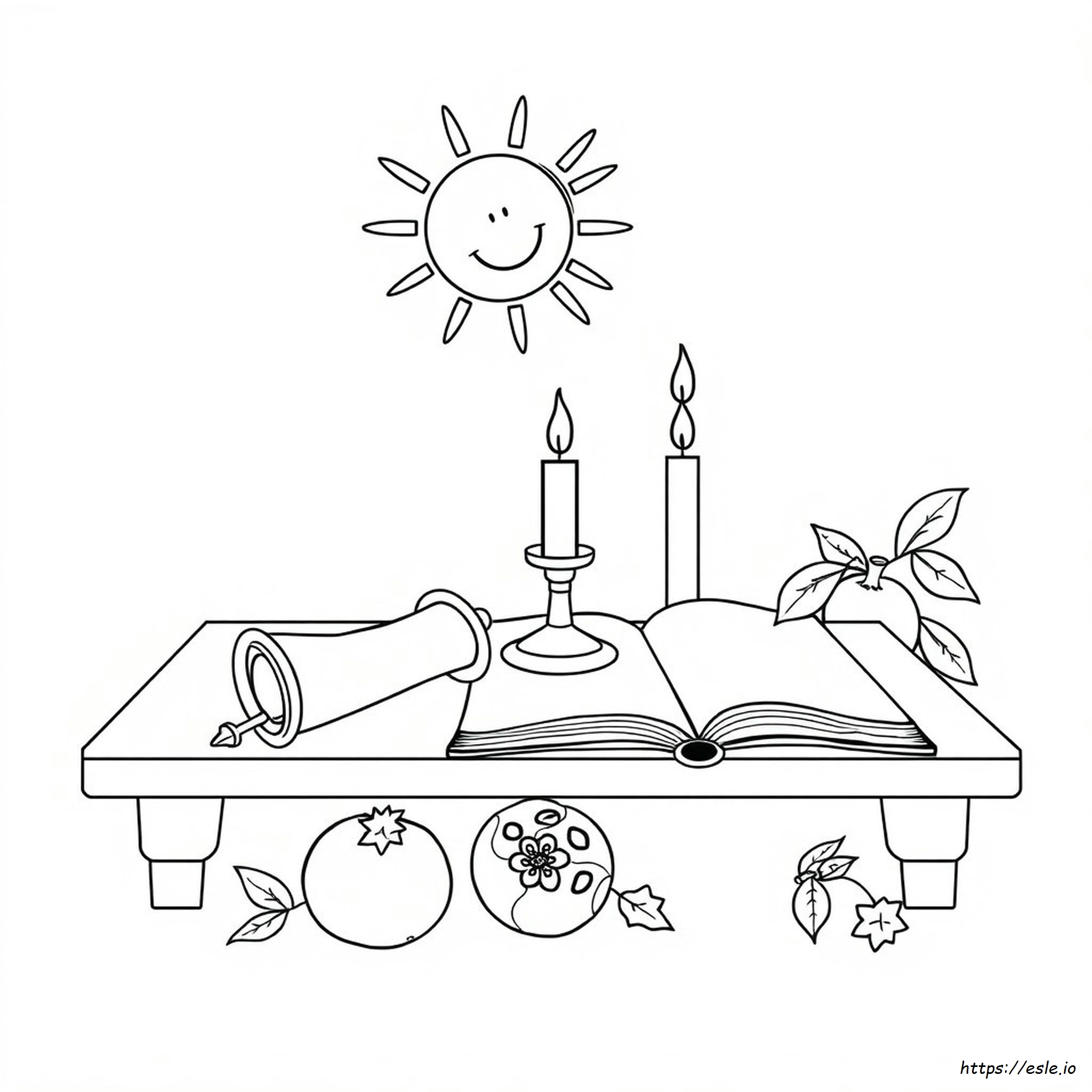 Feliz Rosh Hashanah Desenhos Para Colorir