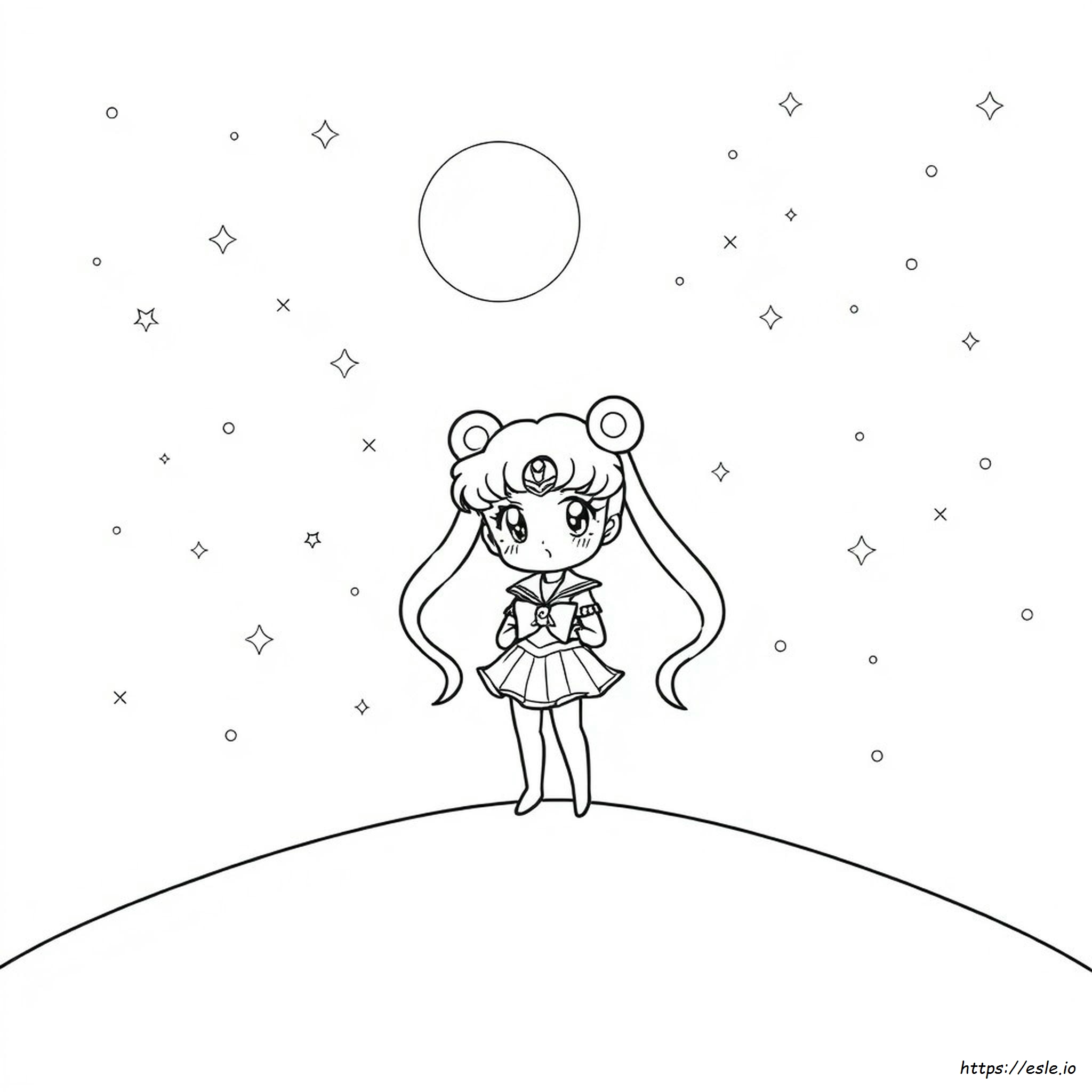 Sailor Moon Chibi Kawaii Para Colorir