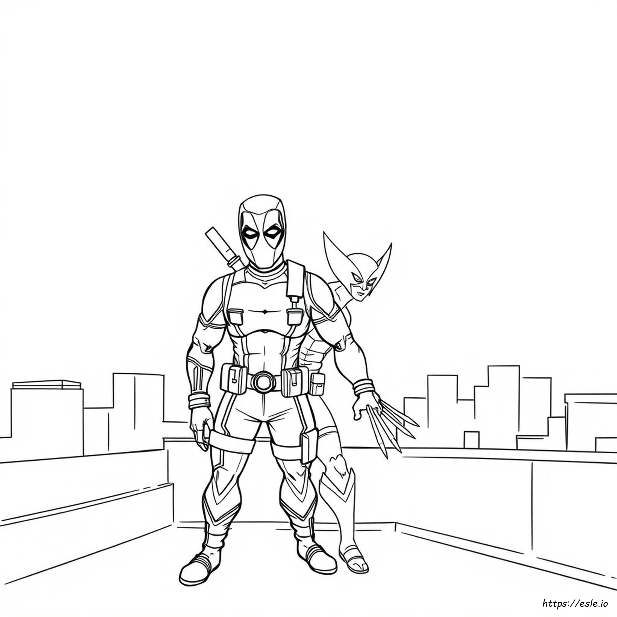 Deadpool Coloring Pages Dibujos De Deadpool Y Wolverine Para Colorear