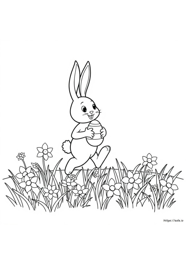 Easter Bunny Colouring Pages