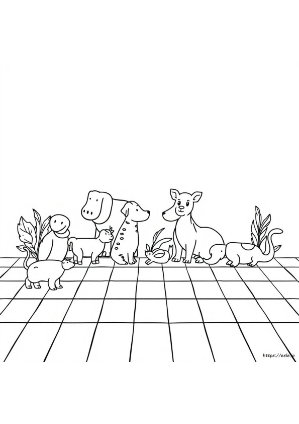 Tiermosaik Ausmalbilder