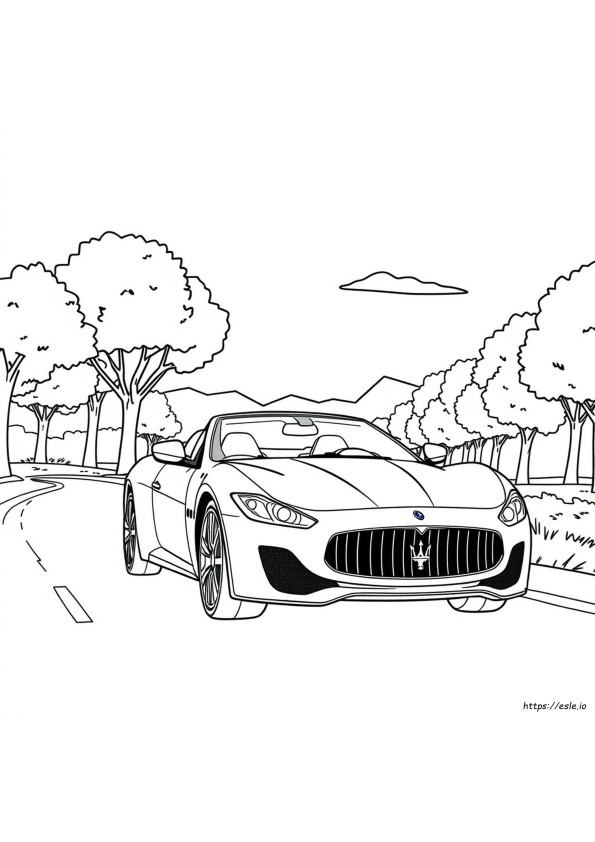 Kolorowanki SamochodSamochody Marki Maserati Dla Dzieci