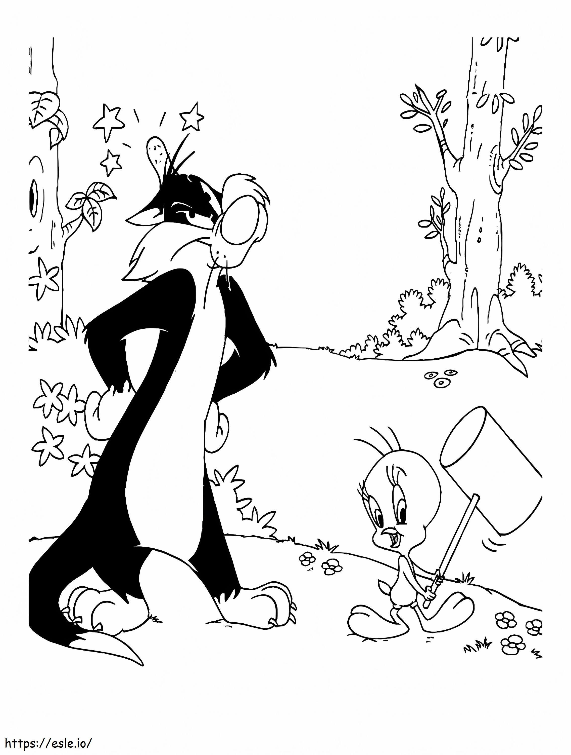 Free Sylvester coloring page