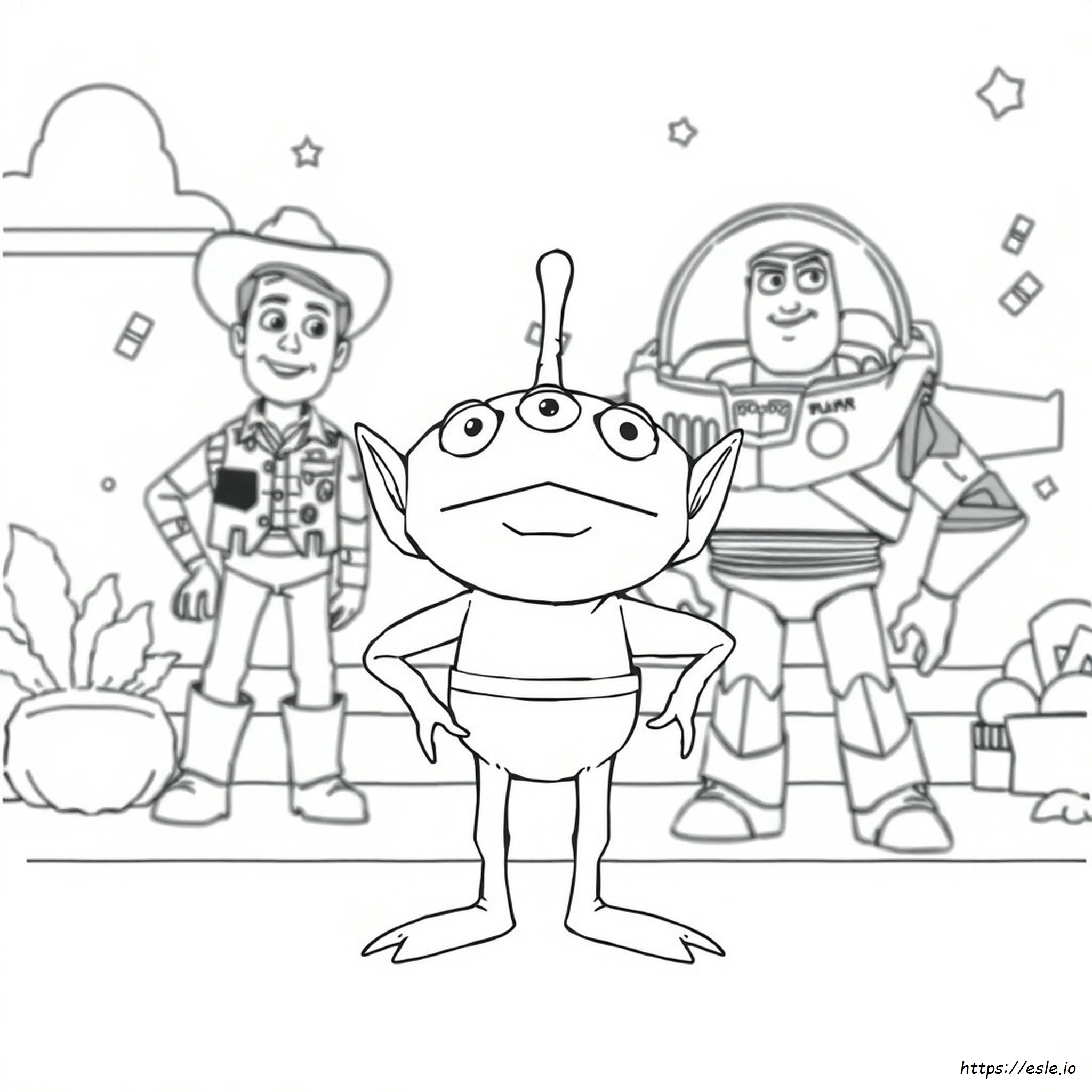 Toy Story Alien Coloring Page
