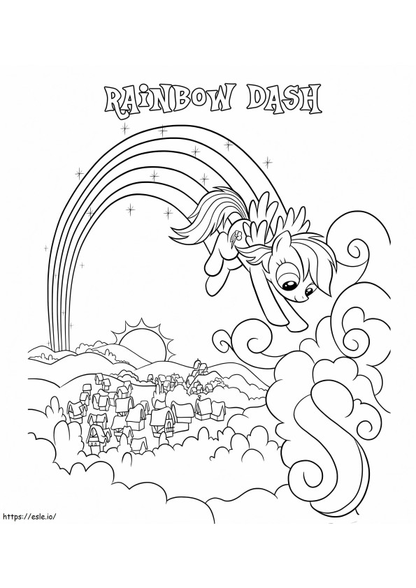Magical Rainbow Dash coloring page