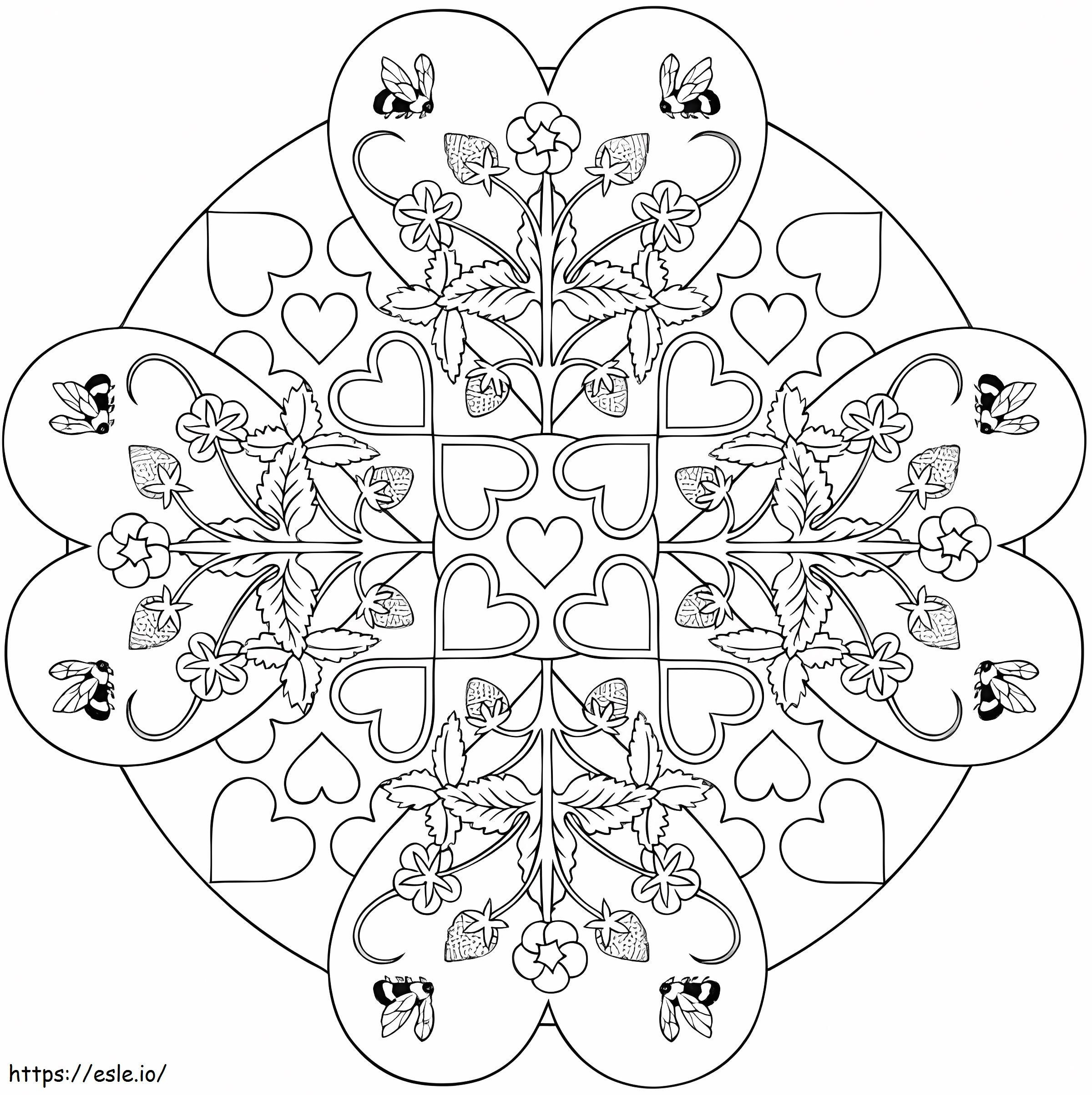 Mandala Serce Darmowe obrazy kolorowanka