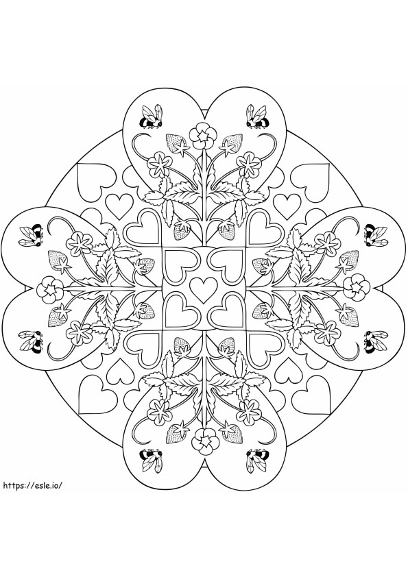 Mandala Heart Free Images coloring page