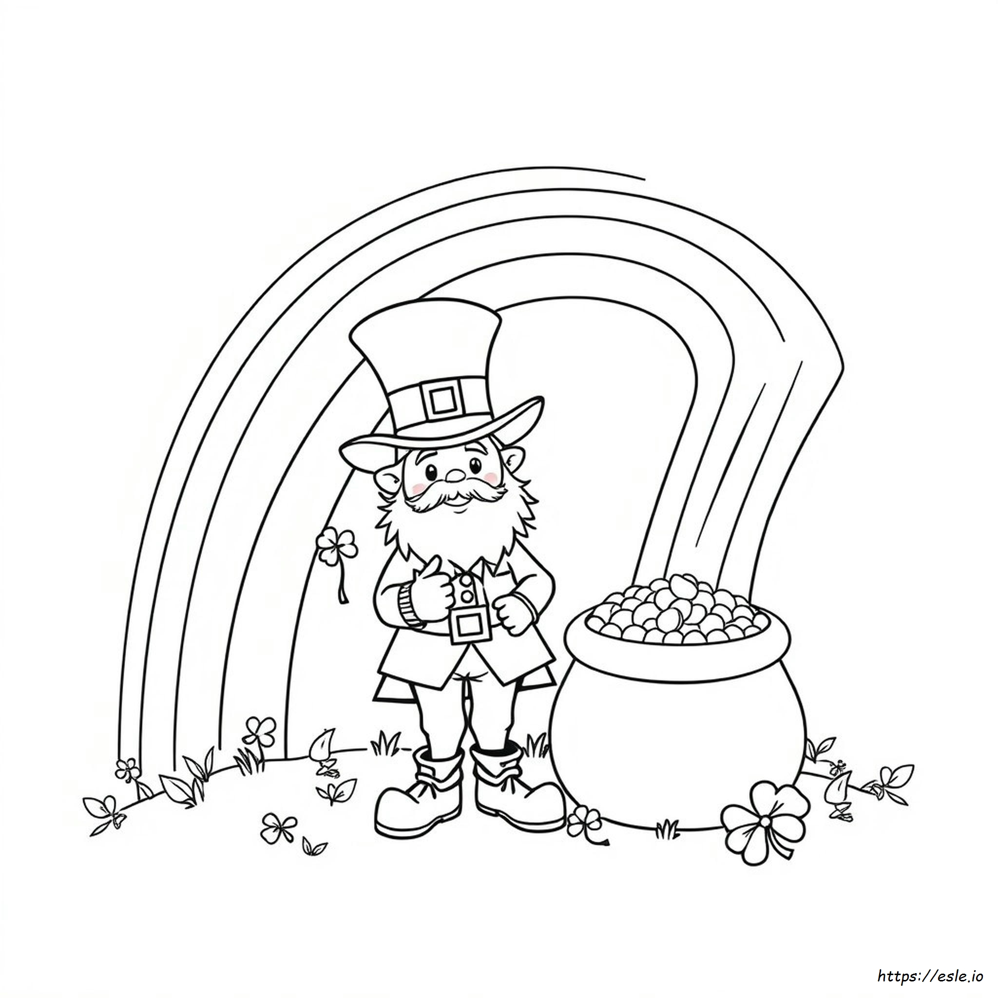 Printable Cute Leprechaun Coloring Page