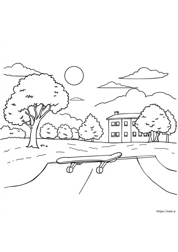 Printable Skateboard Coloring Page
