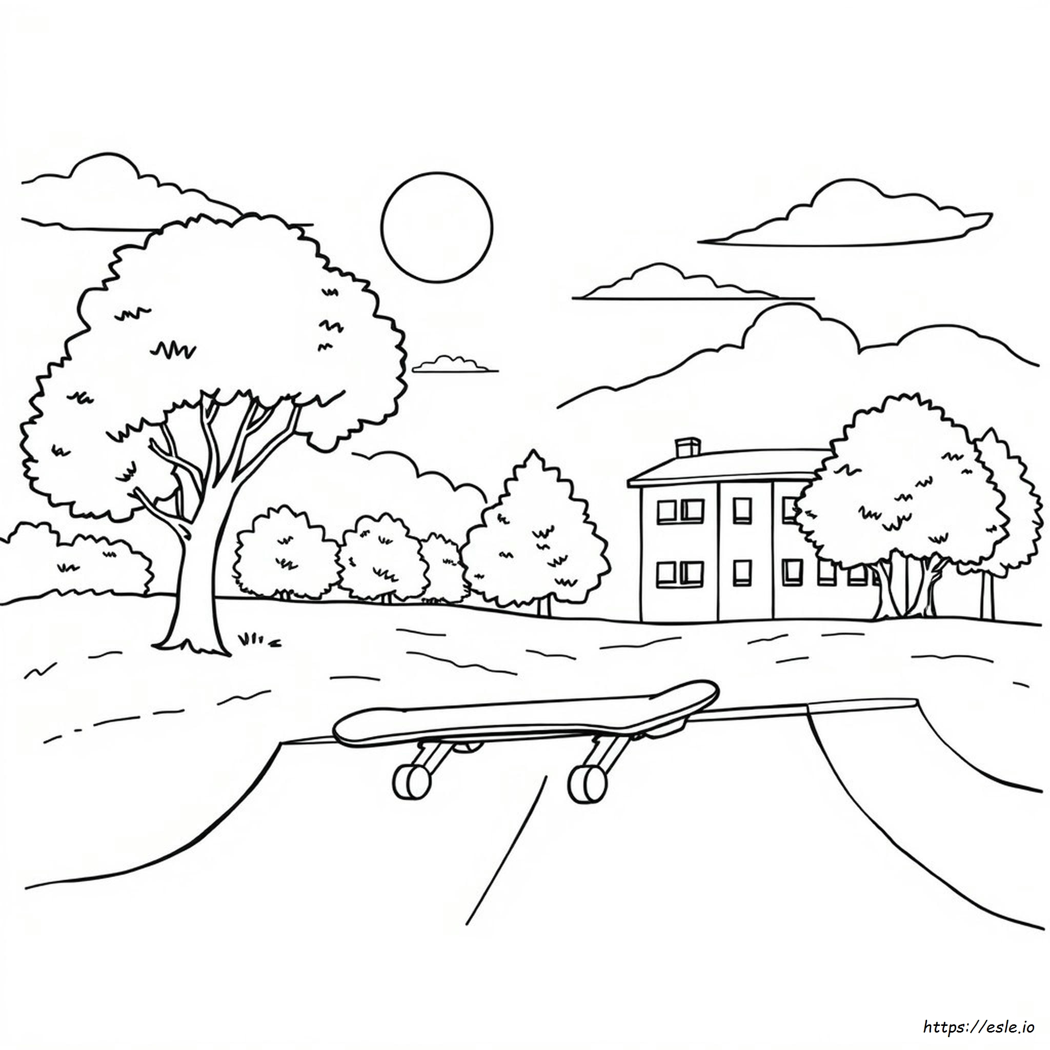 Printable Skateboard Coloring Page